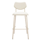 Zuo - Zeal Tabouret de bar - Gris pâle/Beige - Ensemble de 4-Tissu en polyester confortable