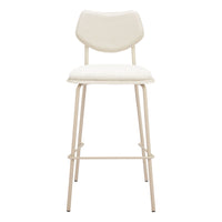 Zuo - Zeal Tabouret de bar - Gris pâle/Beige - Ensemble de 4-Tissu en polyester confortable