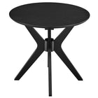 Modway - Crossroads Rond 24 po Bois Table d’appoint - Noir-Pieds en bois massif
