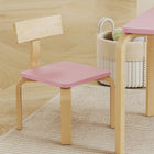Qaba - Ensemble table et 2 chaises pour enfants, table et chaises pour tout-petits, mobilier multi-activités pour jouer - rose-Bords arrondis pour des moments de jeu en toute sécurité  
