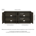 Hudson&Canal - Buffet rectangulaire Tillman 68 po couleur aulne brun-Dimensions du produit : 68 po L x 15 po l x 30 po H