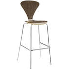 Modway - Passage Restauration Tabouret de bar - Noyer-Tabouret de bar de style milieu du siècle