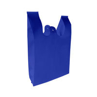 Reliabag - Réutilisables sacs pour t-shirts non tissés - 11 x 7 x 20 - Bleu - Paquet de 25-Réutilisabilité : les sacs pour t-shirts non tissés sont conçus pour être réutilisables