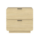 Manhattan Comfort - Ensemble contemporain moderne Chrystie 2 pièces : commode et table de chevet - Naturel-9