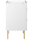 Modway - Daybreak 24" Armoire de toilette de salle de bain (lavabo non inclus) - Blanc-Capsules de pied non marquées