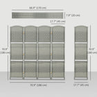 HOMCOM - Séparateur de pièce autoportant 4 panneaux avec étagères pour chambre - gris-Se plie facilement à seulement 3,1 po (8 cm) d’épaisseur pour un rangement et une portabilité pratiques  

