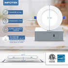 Impotek - Luminaire encastré au plafond DEL 6 po 12W 5CCT gradable – Paquet de 4-Luminosité exceptionnelle et gradation réglable - Illuminez votre espace avec le summum de la technologie LED. Notre lumière de plafond encastrée offre des lumens supérieurs pour une luminosité inégalée tout en maintenant une efficacité énergétique de seulement 12 watts pour 1050 lumens. Profitez d’une gradation fluide de 5 % à 100 %, garantissant une compatibilité avec une large gamme de gradateurs sur le marché. Veuillez note