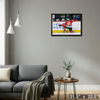 Patrick Kane Chicago Blackhawks Goal Celebration sur toile - Toile encadree - 31" x 22"-Prêt à accrocher - livré entièrement assemblé