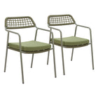 Zuo - Rio Chaise de salle à manger - Vert - Ensemble de 2-Aucun assemblage requis