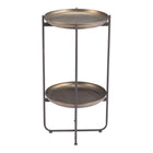Zuo - Bronson Table d’appoint décorative - Bronze-Dessus carré en acier peint au style moderne et durable