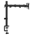 Kanto - Support de bureau pour moniteur double - Clips de gestion des câbles - Noir-Soutient deux moniteurs pesant jusqu'à 22,1 lb chacun