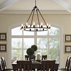 Modway - Encircle Lustre - Brown-Construction en robe et acier