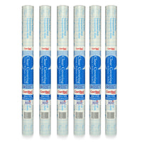 Kittrich Corporation - Con-Tact Rouleau adhésif de marque, clair, 18 po x 9 pi, brillant, 6 rouleaux-Grille sur papier de support pour une mesure facile