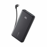 Anker - Batterie Externe Zolo 10000 mAh 22,5 W avec Câble USB-C Intégré - Noir-Câble USB-C intégré : chargez directement votre téléphone et autres appareils intelligents sans câbles supplémentaires, offrant une expérience sans tracas aux utilisateurs d’appareils Android et Apple.