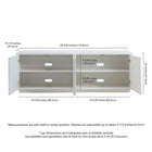 Hudson&Canal - Meuble TV Hanson pour téléviseurs jusqu'à 75" - Blanc-Dimensions du produit : 15,5" L x 70" l x 24" H