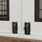 PawHut - meuble caisse pour chien 44 po avec double portes, pour chiens moyens - blanc-Fabriquée en panneau de particules robuste et en acier 