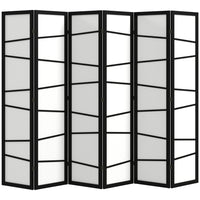 HOMCOM - Cloison de séparation autoportante 6 panneaux - blanc-Transformez facilement votre espace de vie avec notre séparateur de pièce pliant à six panneaux  
