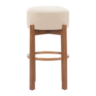 Zuo - Nade Tabouret de bar - Beige/Noyer - Ensemble de 2-Design ergonomique