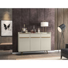 Manhattan Comfort - Buffet Bradley 53,54 po style Mid-Century Modern - Blanc Cassé-Style de porte à ouverture à 90° avec fonction de fermeture en douceur