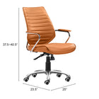 Zuo - Enterprise Low Back Chaise de bureau - Terre cuite-7