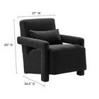 Modway - Mirage Boucle Tapis Fauteuil - Noir-Boucle Sellerie