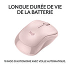Logitech - M240 Silent Souris sans fil - Rose-Design confortable et facile à transporter : Assez petite à glisser dans un sac, cette souris compacte portable, fine et ambidextre, guide votre main droite ou gauche dans une position naturelle.