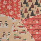 JAM Paper -  Emballage cadeau assorti - Papier d'emballage kraft de Noël - 125 pieds carrés au total - Ensemble de Noël kraft pour enfants - 5 rouleaux/paquet-7