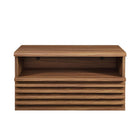 Modway - Render Montage mural Table de chevet, Noyer-Assemblée requise