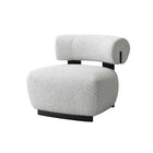 Manhattan Comfort - Bartow fauteuil d’appoint rembourré style milieu du siècle 30,7" - ivoire et noir-Plongez dans le confort avec un fauteuil d’appoint avec cadre