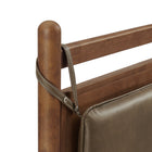 Modway - Leni Taille jumelle Cuir et bois véganes Cadre de lit à plateforme jumelée - Noyer-8