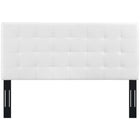 Modway - Paisley Touffe Cuir synthétique rembourré Tête de lit King et King de Californie, Blanc-Rembourrage en simili cuir souple