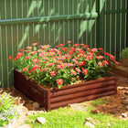 Outsunny - Jardin surélevé 4 pi x 4 pi x 1 pi pour légumes-Le fond ouvert est idéal pour les plantes à longues racines 