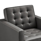 Modway - Loft Touffe Cuir végane Fauteuil - Gris argenté-8