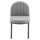 Modway - Isla Chenal Touffé Tissu rembourré Fauteuil d’appoint de salle à manger - Noir Gris clair-Capacité de poids de la chaise : 331 lb.