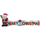 GEMMY - Panneau gonflable Joyeux Noël avec le Père Noël - 94 cm x 274 cm-S'illumine grâce à une ampoule LED économe en énergie
