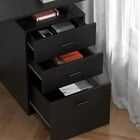 HOMCOM - Bureau d'ordinateur avec tiroirs réversibles multifonctions - 47,2 po L x 23,6 po l x 29,9 po H - noir-Plateau supérieur en mélamine pour le protéger des rayures