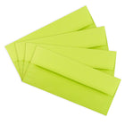 JAM Paper Enveloppes format livret de couleur vive, ferm. gommée, 4 1/8 x 9 1/2 po, vert lime, paq./100-Ouverture : livret