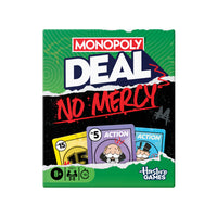 Hasbro Gaming - Monopoly Deal No Mercy-L'édition la plus impitoyable à ce jour : Attention ! Ce jeu de cartes Monopoly Deal No Mercy, incroyablement amusant et rythmé, risque de provoquer des larmes, des renversements de table et des crises de colère. C'est comme le Monopoly Deal, mais en BEAUCOUP plus impitoyable