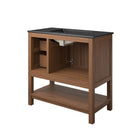 Modway - Ashlyn 36" Vanette de salle de bain - Noir noyer-Bassin en céramique