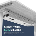 MotionGrey - Plateau de gestion des câbles sous bureau - Organisateur de cordons pour bureaux assis-debout et postes de travail - Blanc-6