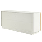 Modway - Abel 69 pouces Burl Wood Buffet de buffet TV, Burl blanc blanchi-Assemblée requise