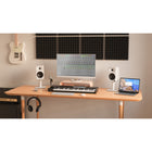 Kanto - Haut-parleurs de référence amplifiés 140 W avec entrées USB-C, RCA et Bluetooth 5.0 - Blanc mat, Paquet de 2-Trou de montage arrière et inférieur de 1/4"-20