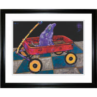 Dog Waggin 2 par Jenny Foster - Impression encadree - 40" x 32"-Impression d'art de haute qualité avec passe-partout et encadrement professionnel
