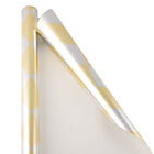  JAM PAPER - Papier cadeau de Noël - 76 cm x 3,65 m - Motif losanges argenté et doré-Motif losanges argent et or