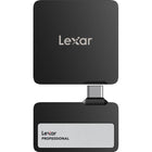 Lexar - SSD portable Professional Go avec Hub - 1 To - Noir-Le connecteur Type-C prêt à l'emploi sans câble vous libère des câbles emmêlés et encombrants