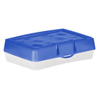 Storex - Trousse à crayons - 8.25 po x 5.25 po x 2.25 po - Bleu - Paquet de 12-La conception solide d'une seule pièce comprend un loquet et une charnière intégrés