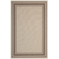 Modway - Rim Bordure solide intérieure et extérieure Tapis de comédie 8 pi l x 10 pi L - Beige clair et beige foncé-Tapis à bordure unie pour zone limite