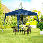 Outsunny - Tente auvent d'extérieur pliante 8 pi l x 8 pi L avec sac - Bleu-Pieds réglables pour différents besoins et préférences