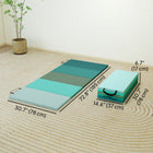 Soozier - Tapis De Gymnastique Pliant 6 pi Avec Poignées De Transport - Vert Mixte-Tapis de yoga épais polyvalent de 72,8 po x 30,7 po, adapté à divers exercices et à la détente  