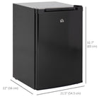 HOMCOM - Congélateur vertical compact mini 3 pi³ avec porte réversible - noir-Dégivrage manuel pour un nettoyage sans effort
